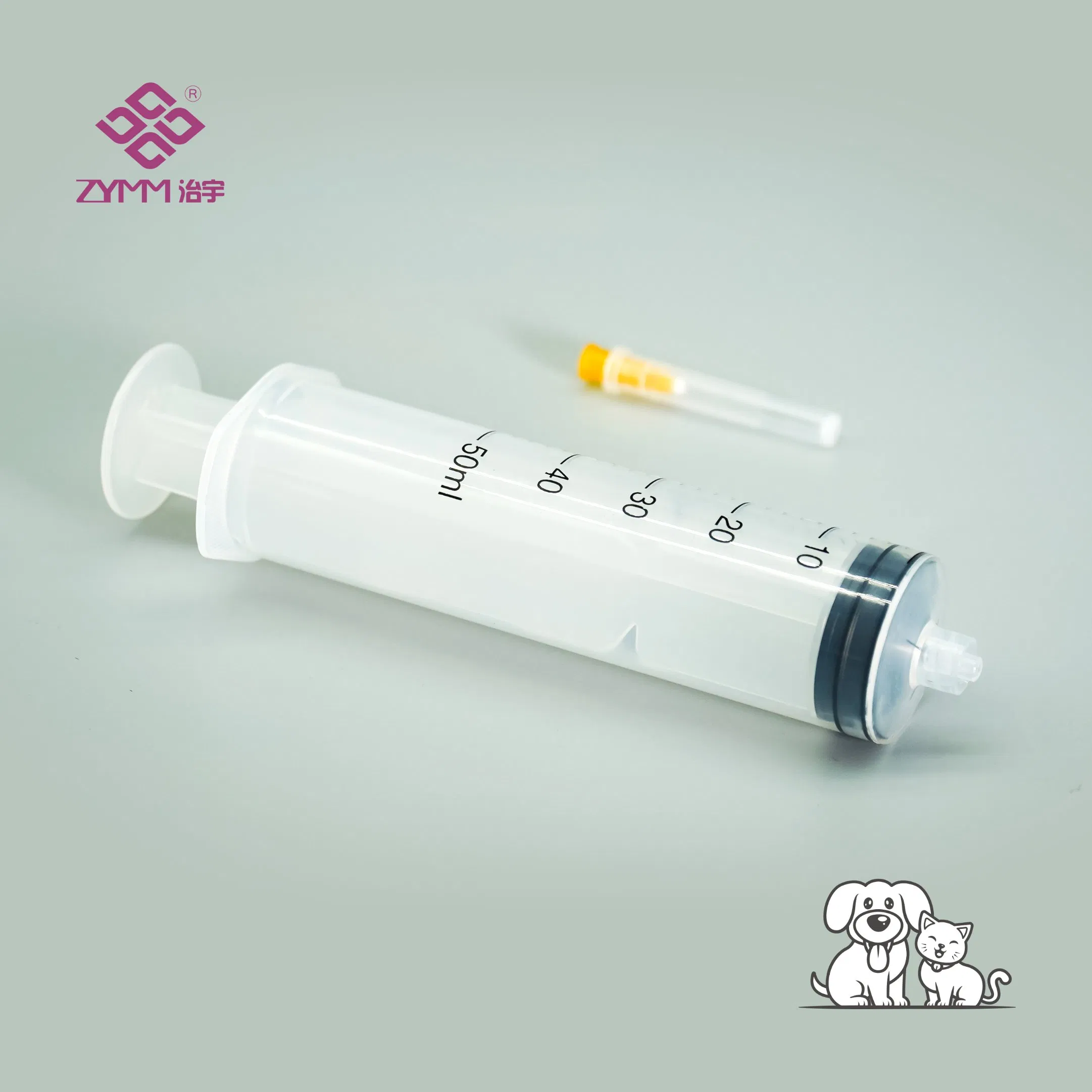 Medical Sterile Disposable Pet Vaccination Plastic Veterinary Injection Syringe with CE SGS FDA