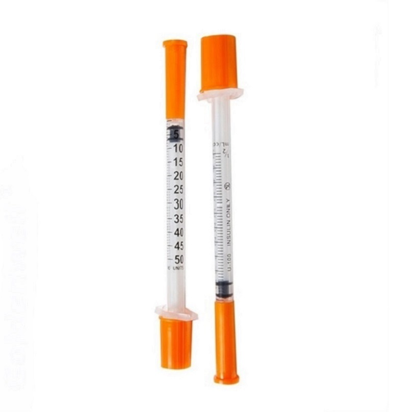 Disposable Medical Cap 0.3ml 0.5ml 1ml Insulin Syringe with Needle