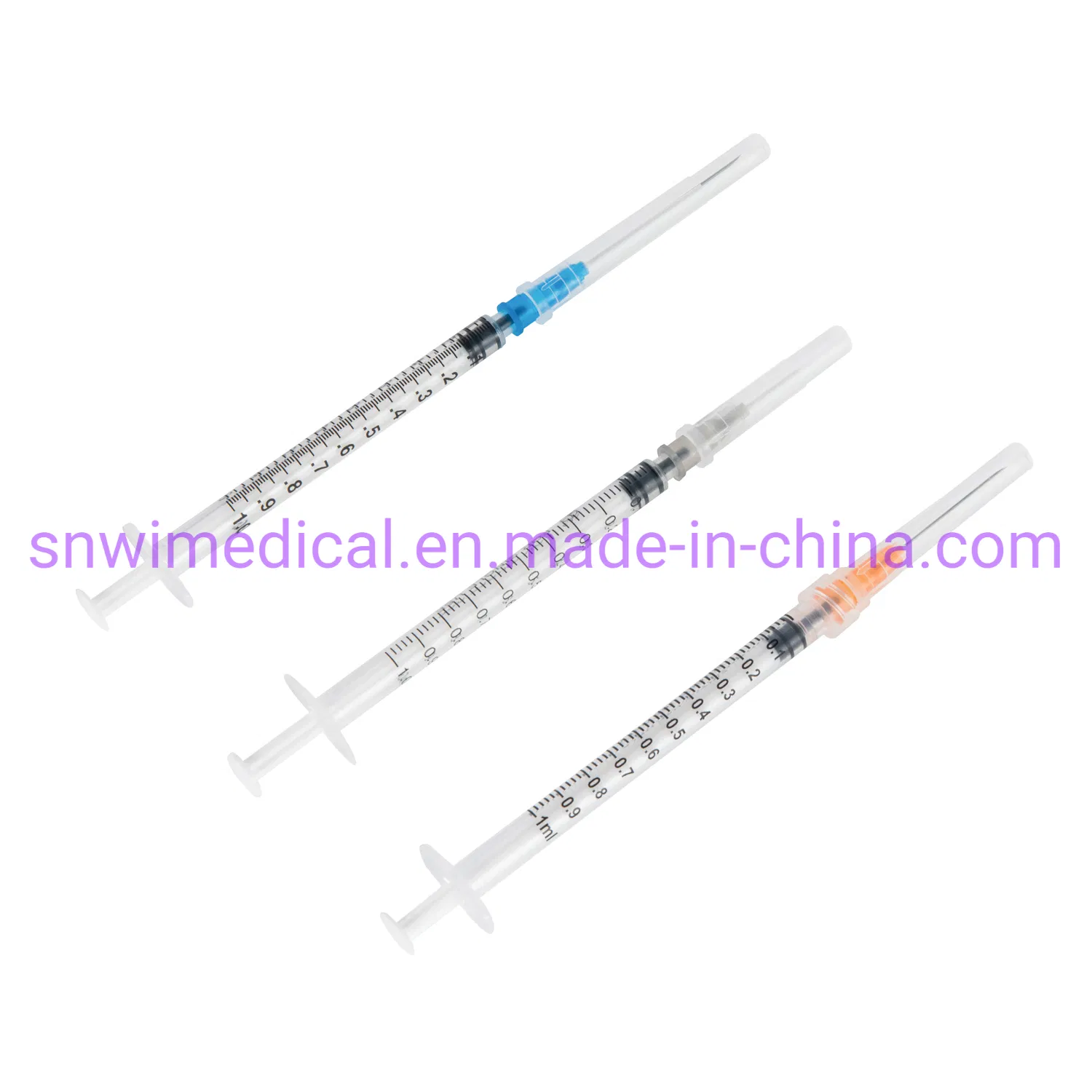 Disposable Medical Products Plastic Sterile Luer Lock 0.5ml/1ml Auto Disable Vaccine Safety Tuberculin Syringe with CE ISO