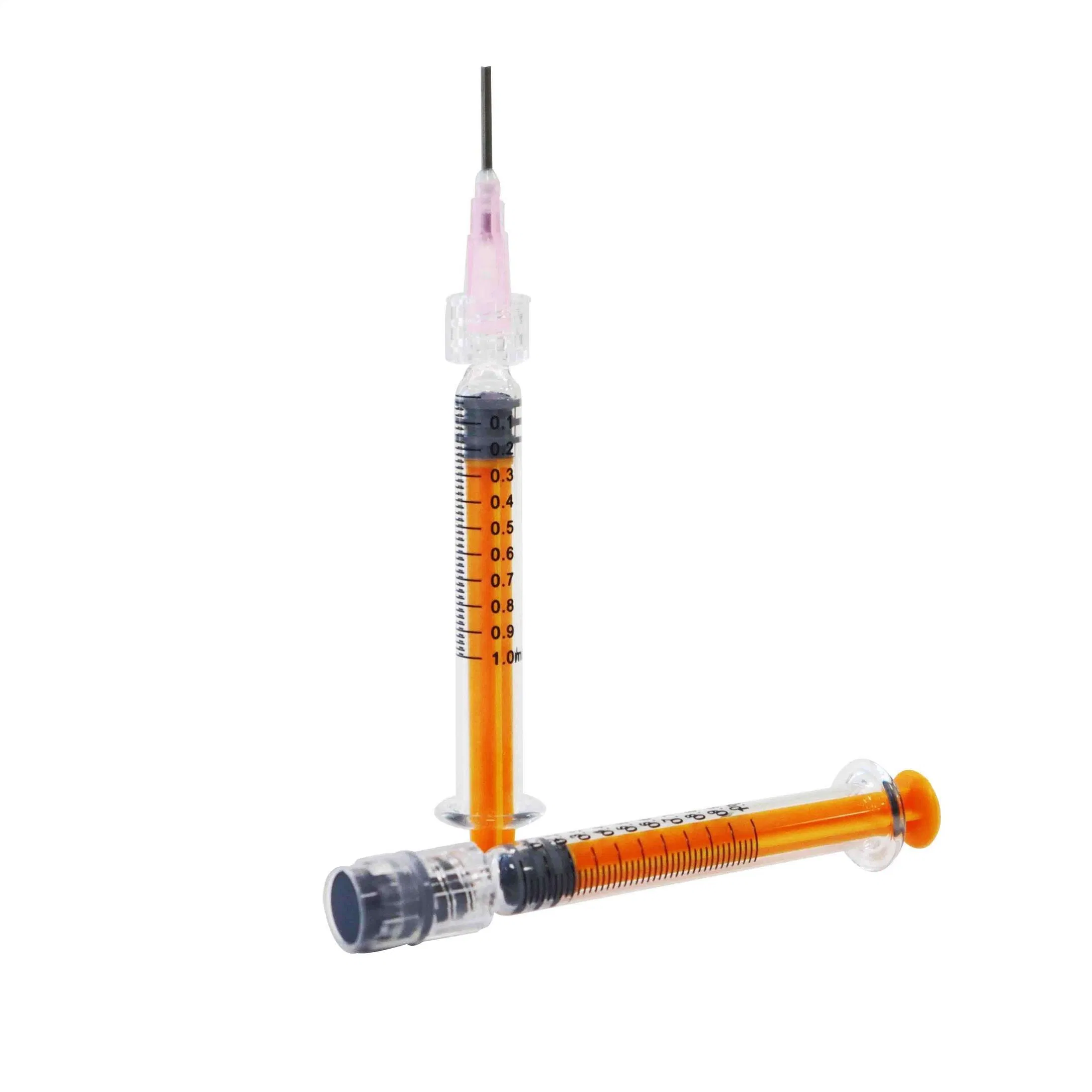 Long Slim Empty Custom Logo Prefilled Sterile 0.5ml/ 1ml/ 2.25ml/ 3ml/ 5ml Luer Lock or Luer Slip Prefilling Glass Syringe for Concentrates Oil