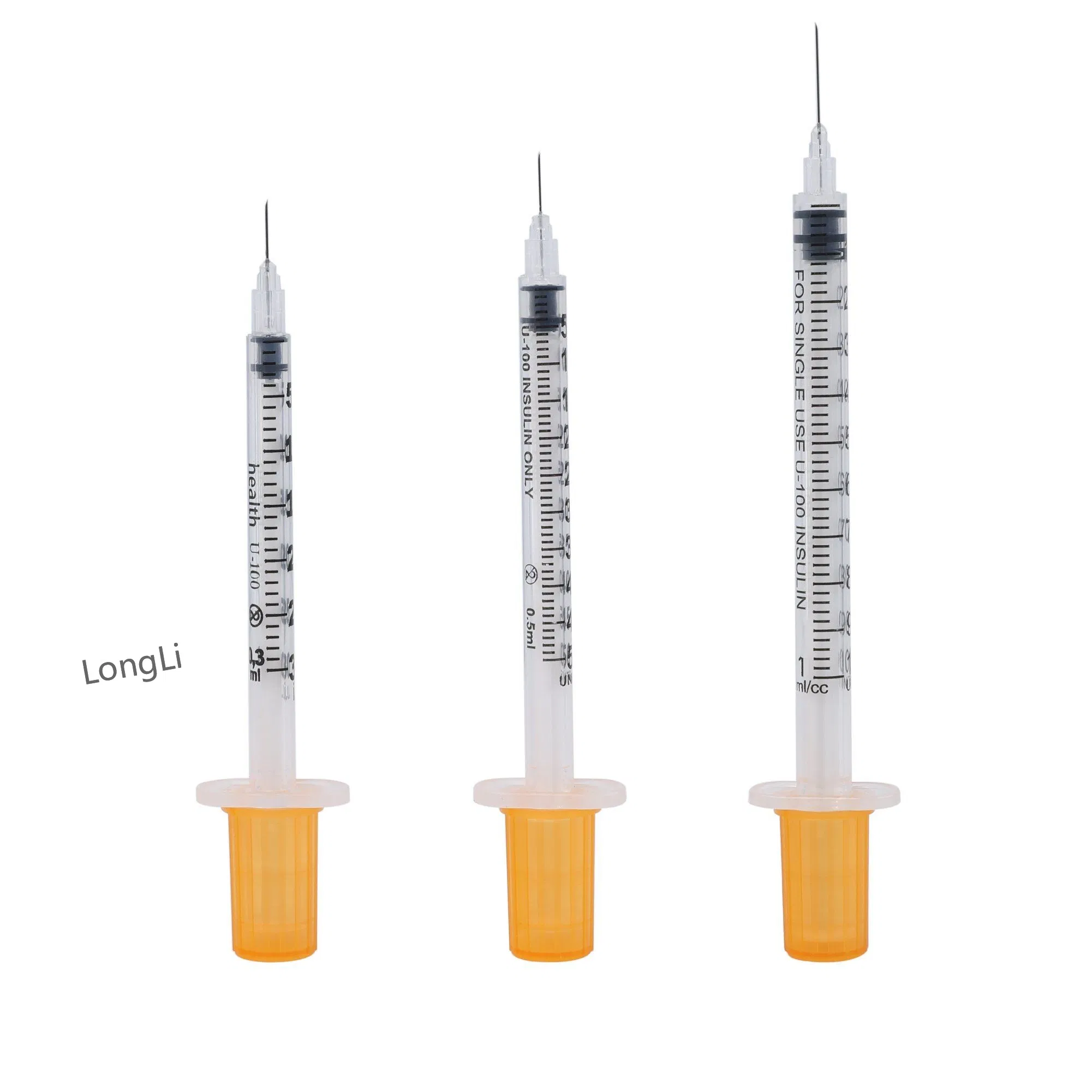 Disposable Medical Syringe Insulin Syringe 0.3ml with 31g Needle