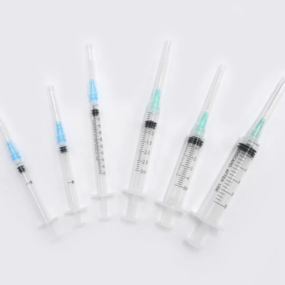 Disposable Ad Self-Destructing Syringe 2ml with Luer Lock and Needle Shield