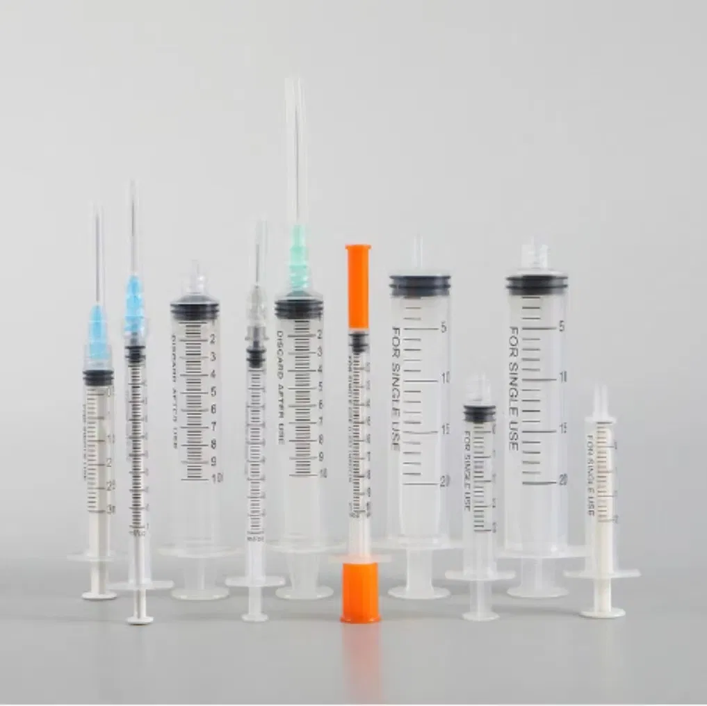 Disposable Injection Good Quality Hypodermic Sterile Syringe with Needle Luer Slip with CE, ISO