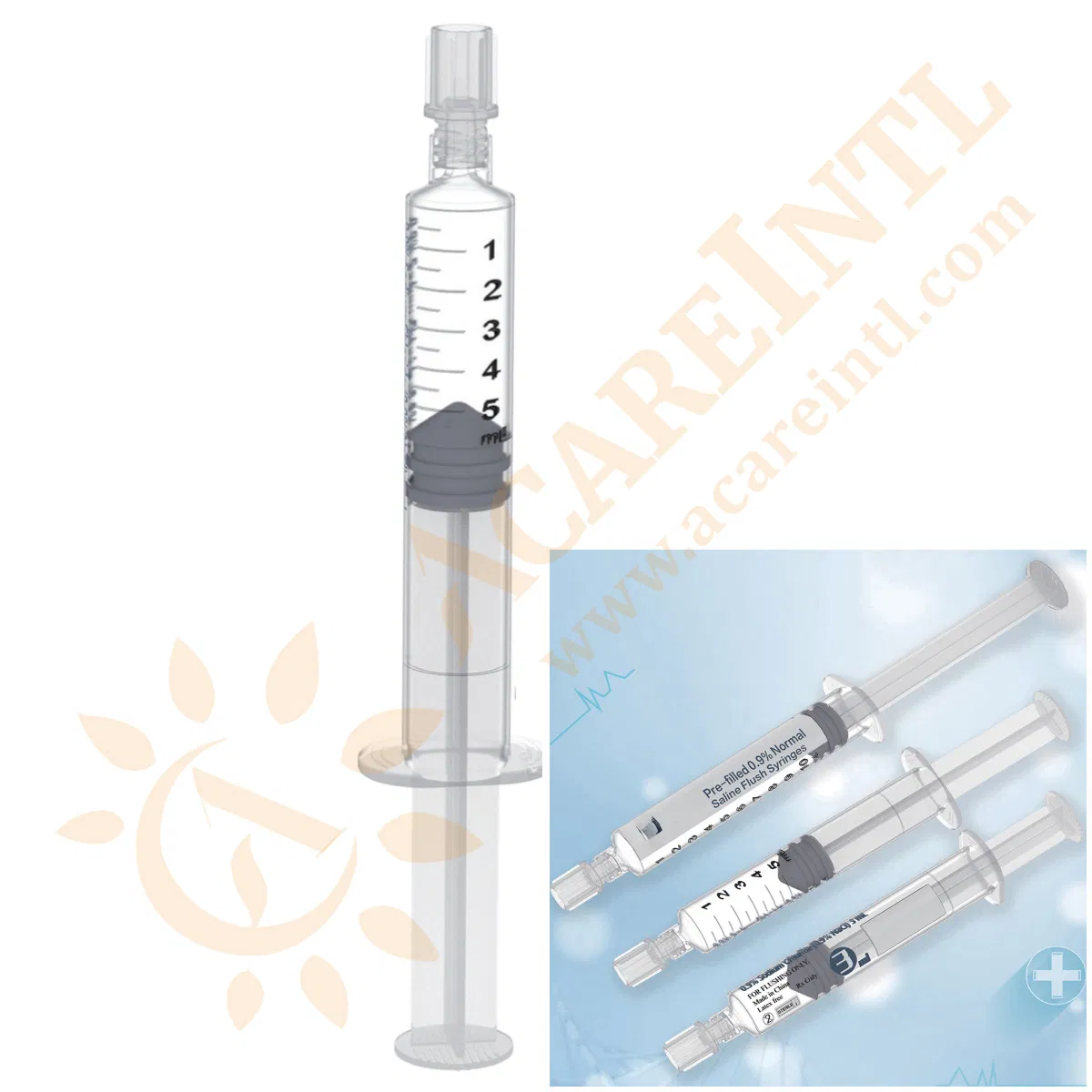 Medical IV Flush Syringe Disposable Prefilled Flush Syringe FDA 510K Approved