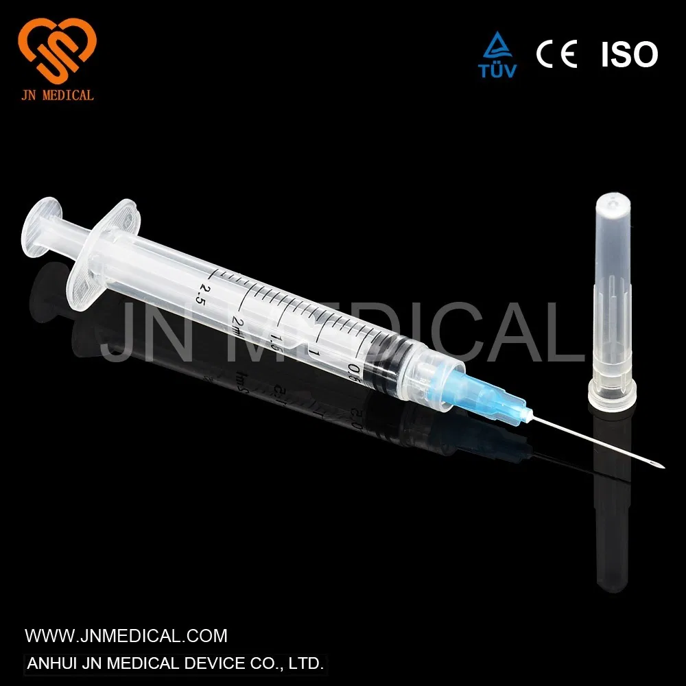 Disposable Medical 3 Parts Syringe Luer Slip Concentric