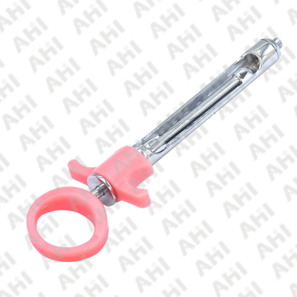 Dental Stainless Steel Manual Anesthesia Syringes Reusable CE Certified Class II Ergonomic Grip 3-Jaw Positions 1 Year Warranty
