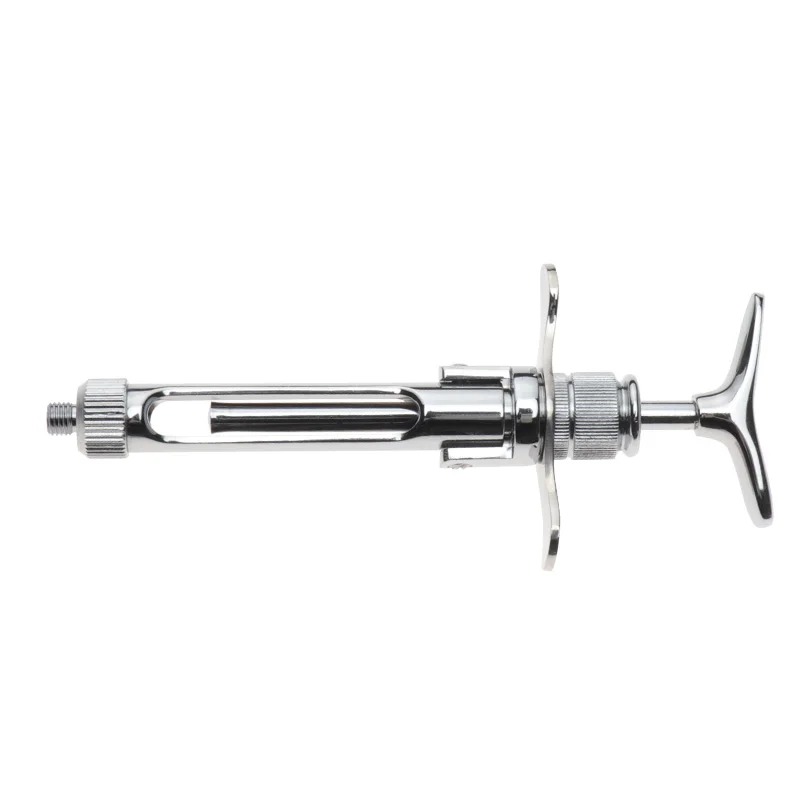 Dental Surgery Anesthesia Syringe Stainless Steel Aspirating Gun Syringe Dentist Surgical Injection Suction Instrument