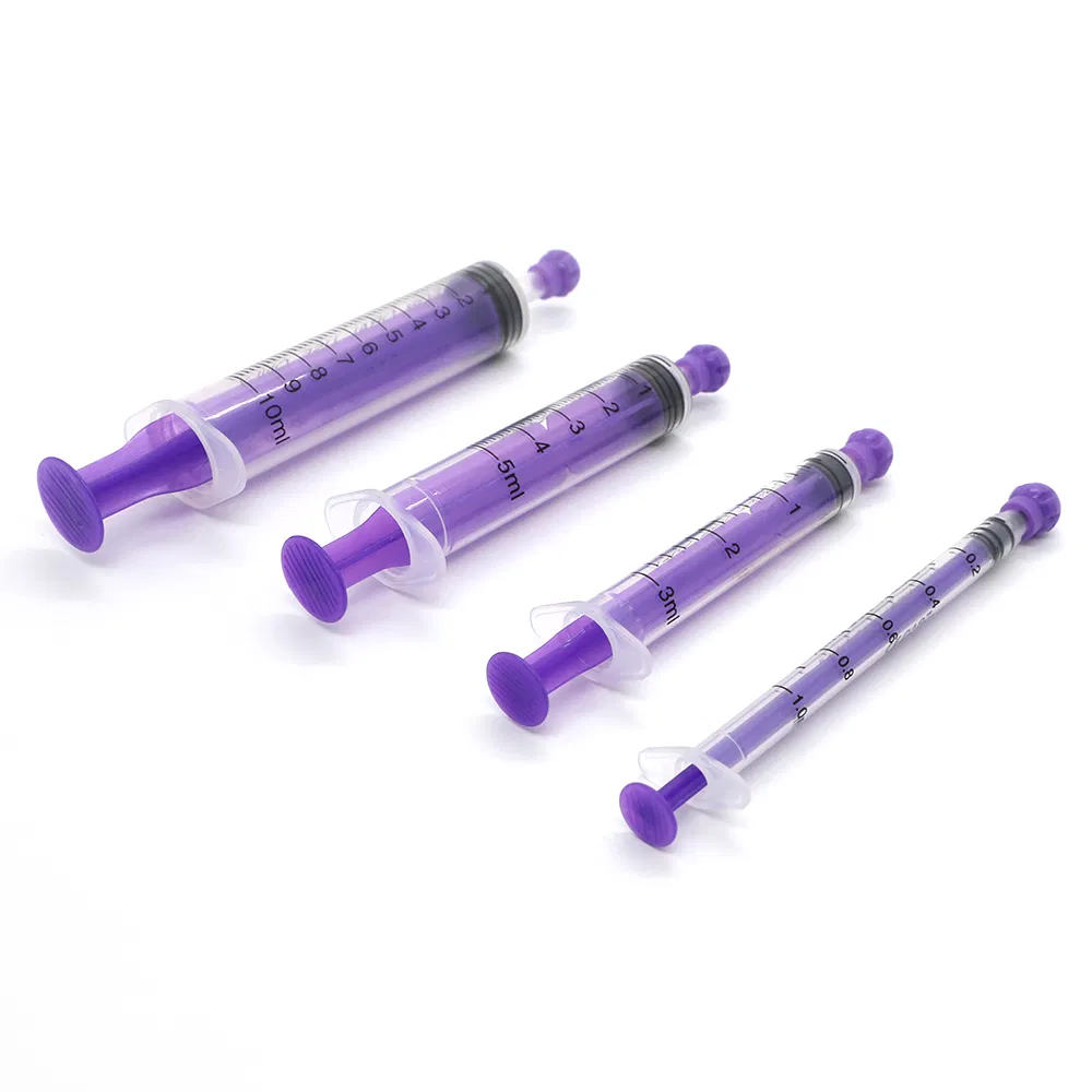 1ml/3ml/5ml/10ml Disposable Feeding Syringe with Transparent Nozzle and Mushroom Cover