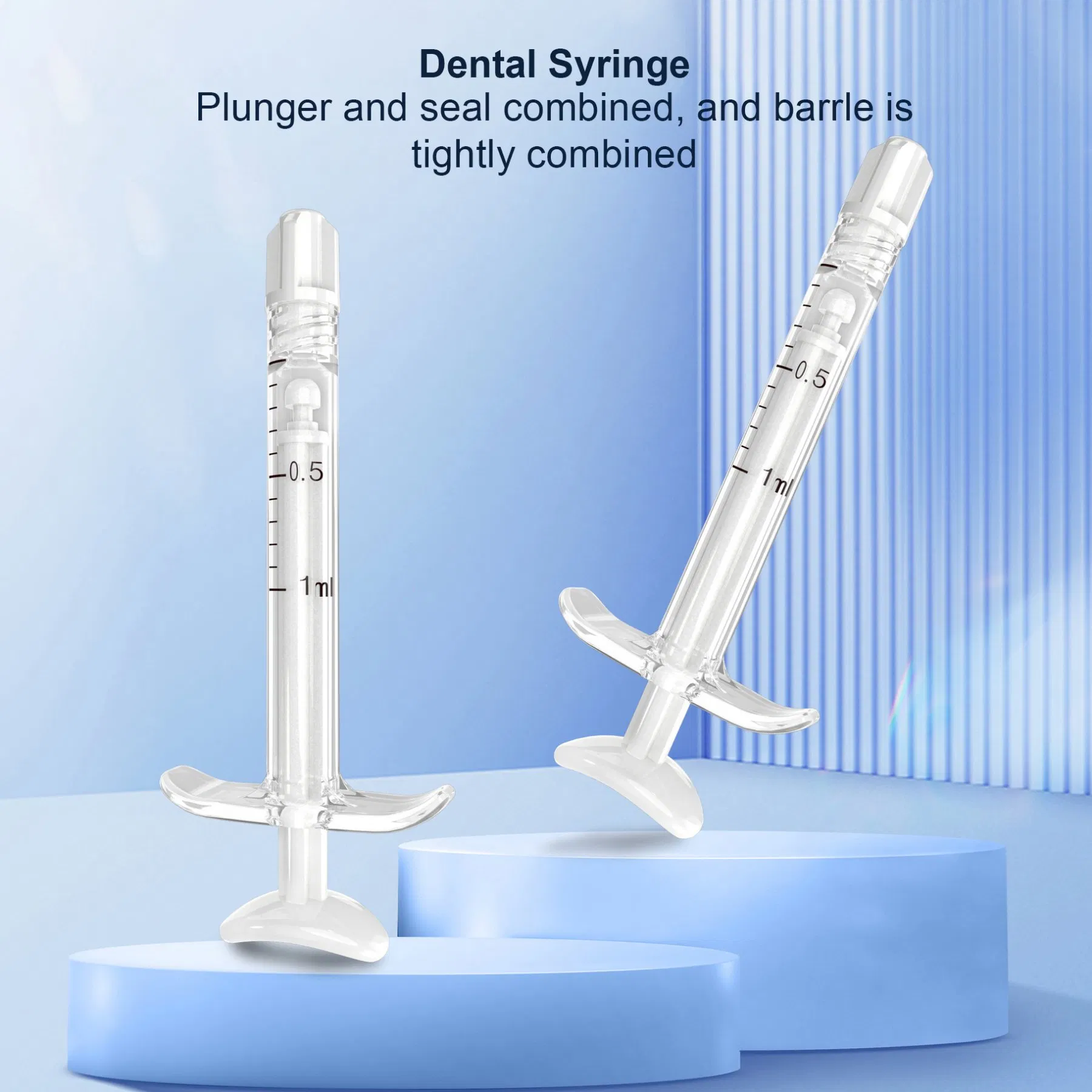 Medical 1ml 2ml 5ml 10ml PP PC Disposable Oral Dental Three Way Syringe Luer Lock Syringe Beauty Syringe
