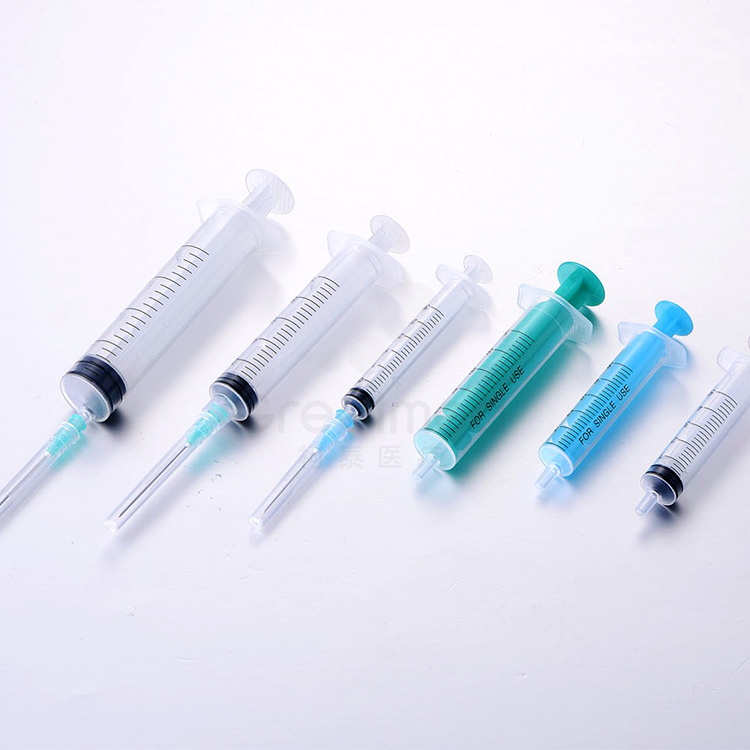 FDA Approved Medical 1ml 3ml 5ml 10ml 20ml 60ml Plastic Luer Lock Slip Disposable Syringe with Needle
