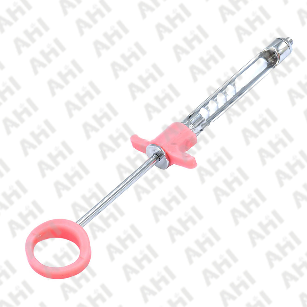 Dental Stainless Steel Manual Anesthesia Syringes Reusable CE Certified Class II Ergonomic Grip 3-Jaw Positions 1 Year Warranty