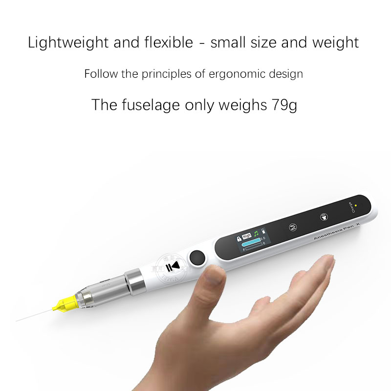 Portable Dental Electric Anesthesia Injector Digital Oral Local Anesthesia Syringe with LCD Display and Soothing Music