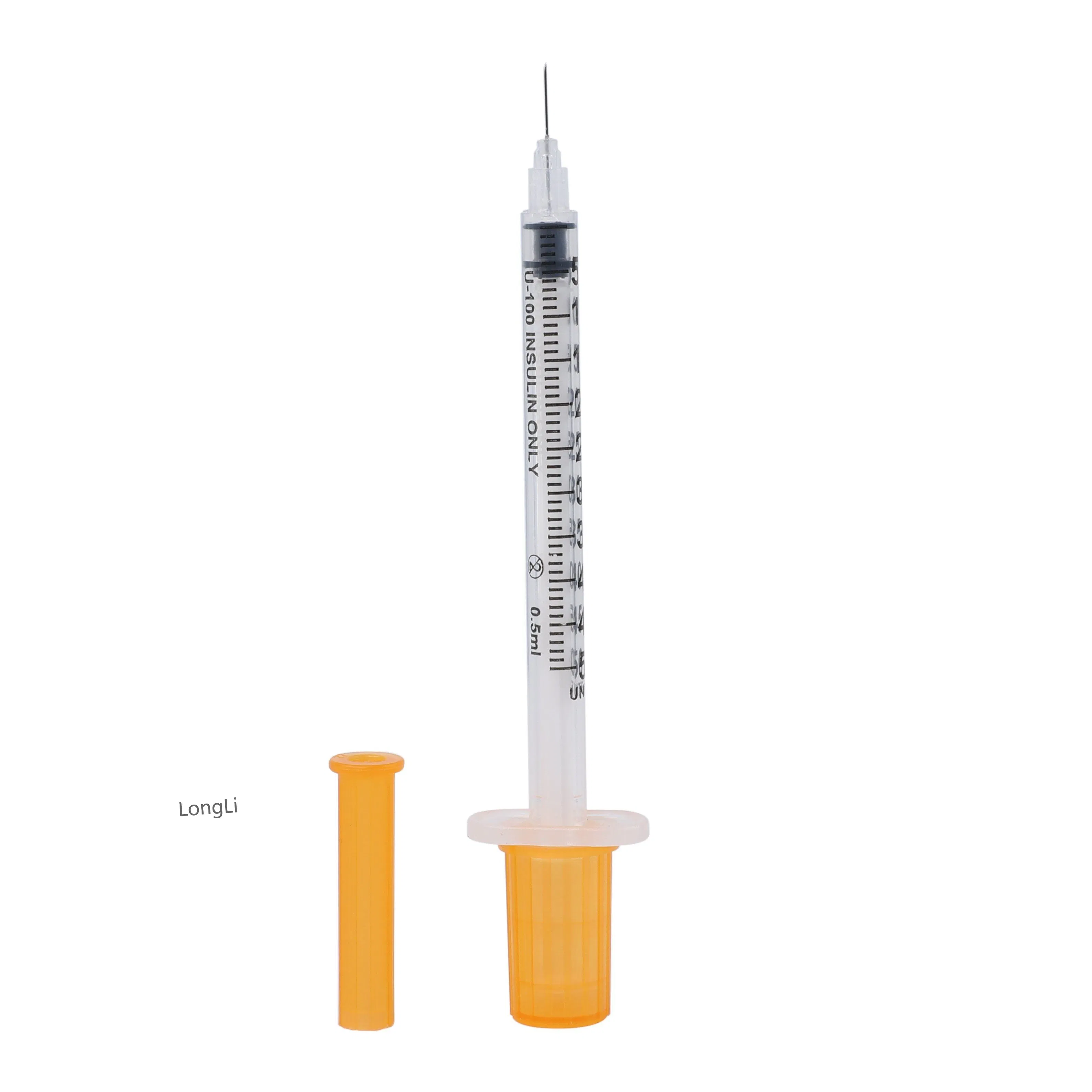 Disposable Medical Syringe Insulin Syringe 0.3ml with 31g Needle