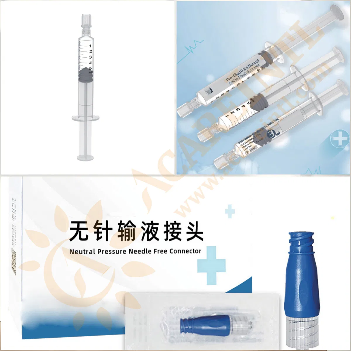 Medical IV Flush Syringe Disposable Prefilled Flush Syringe FDA 510K Approved