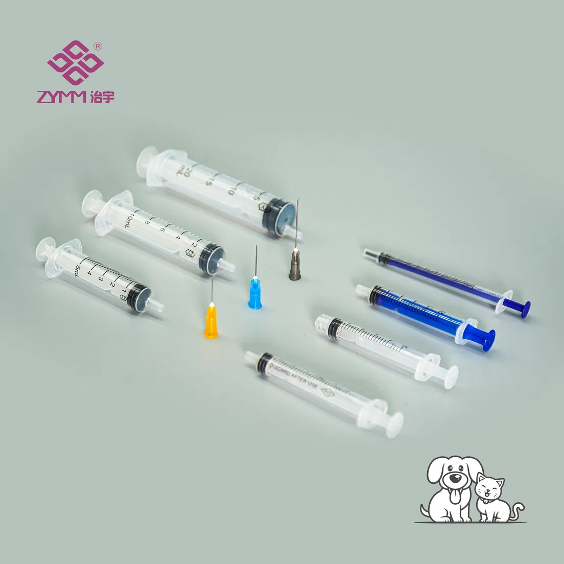 Latex Free Injection Syringe for Veterinary Use on Sensitive Animals Veterinary Syringe