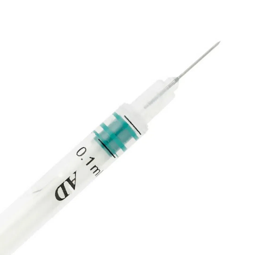 Disposable Ad Self-Destructing Syringe 2ml with Luer Lock and Needle Shield