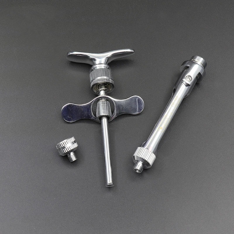 Dental Surgery Anesthesia Syringe Stainless Steel Aspirating Gun Syringe Dentist Surgical Injection Suction Instrument