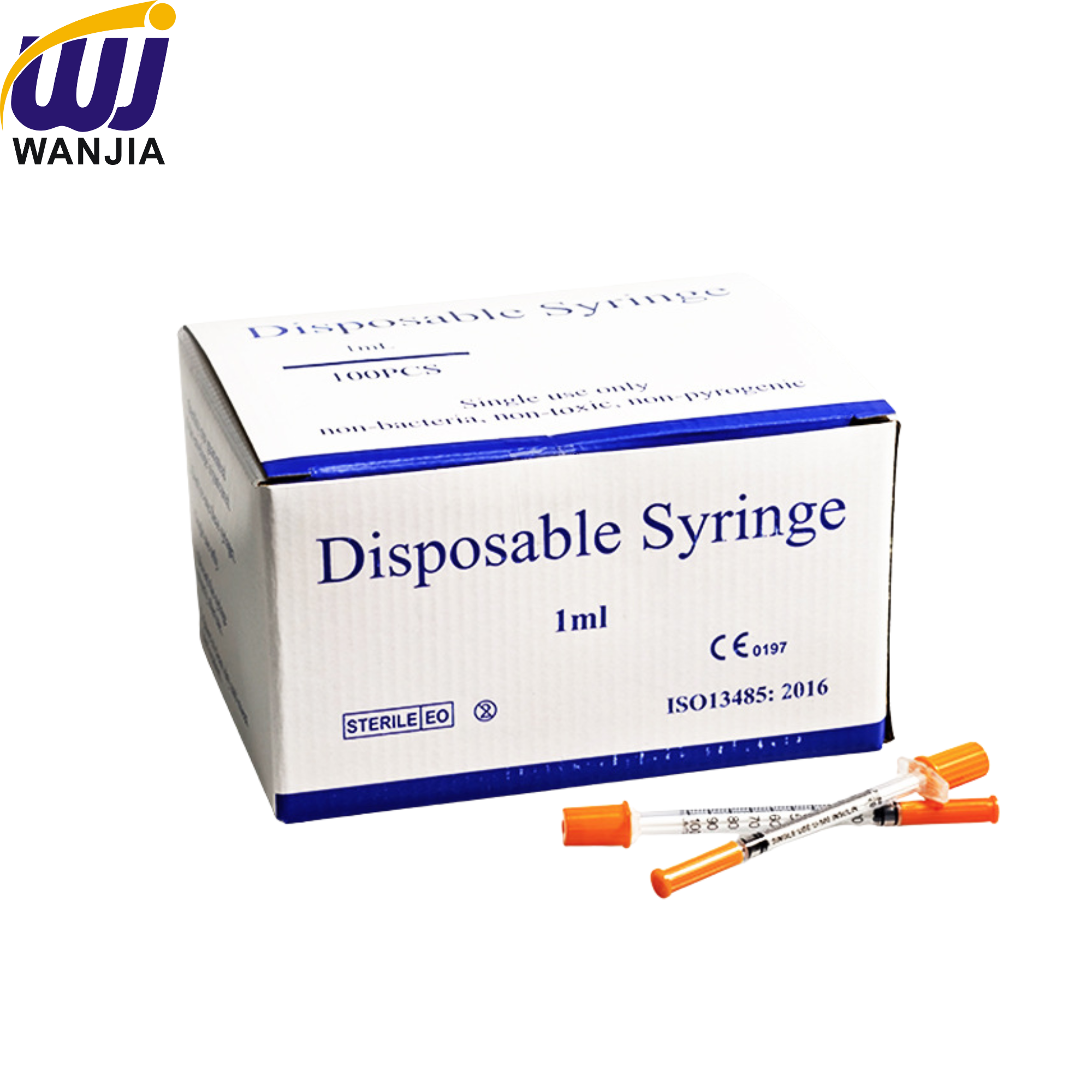 WANJIA Veterinary Disposable Sterile Safety Injection Syringe for Poultry Livestock Cattle Animal Medical Treatment Use