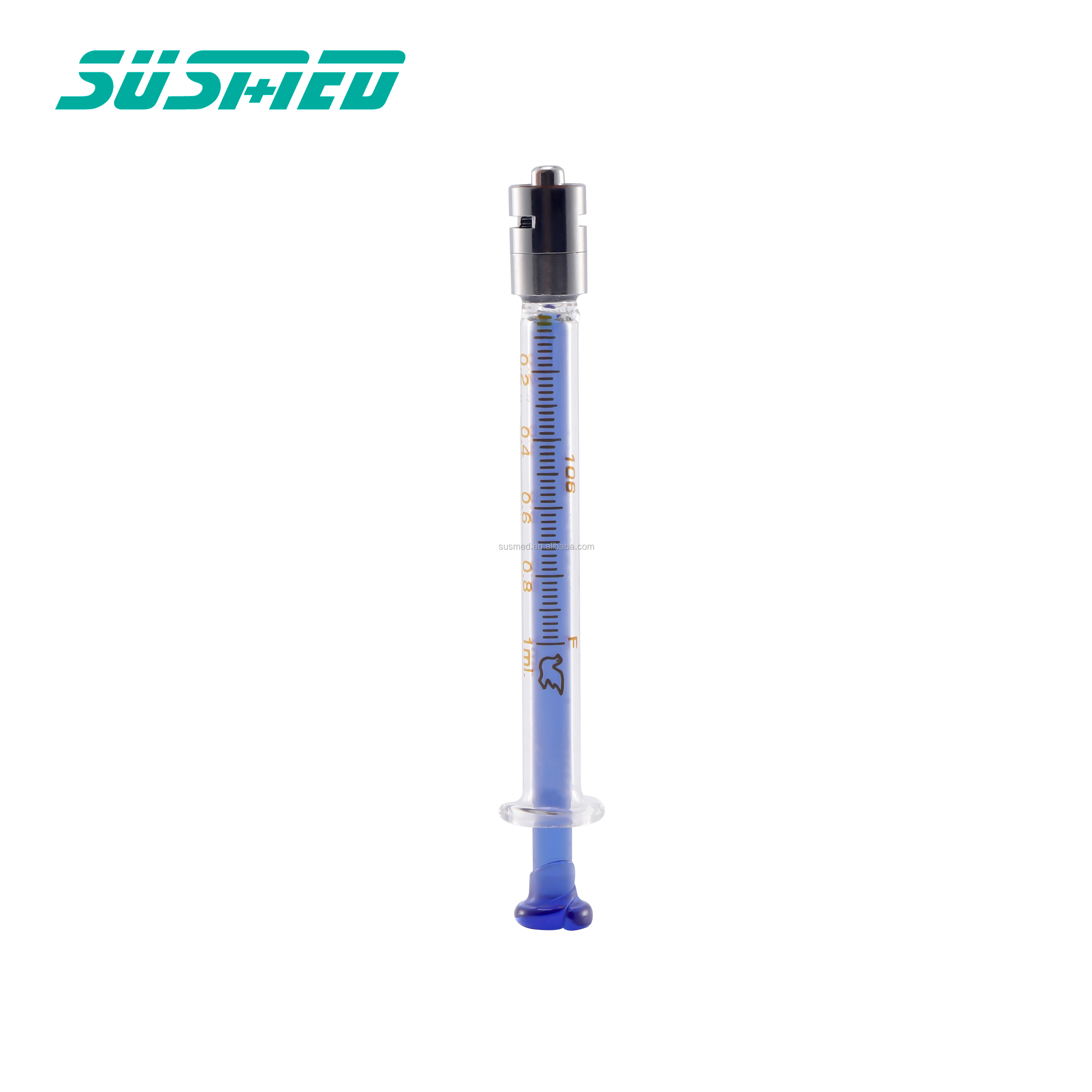 Cheap Factory Price SUSMED Disposable Veterinary 10ml Luer Lock Glass Syringes with Metal Tip CE Certified Durable