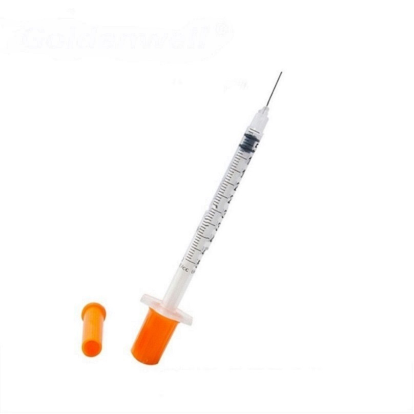 Disposable Medical Cap 0.3ml 0.5ml 1ml Insulin Syringe with Needle