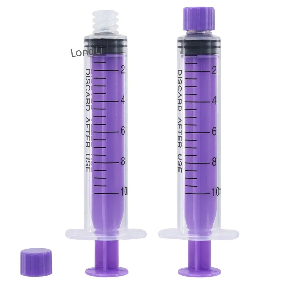 Various Sizes Disposable Medical Colorful Oral Feeding Syringe with Caps