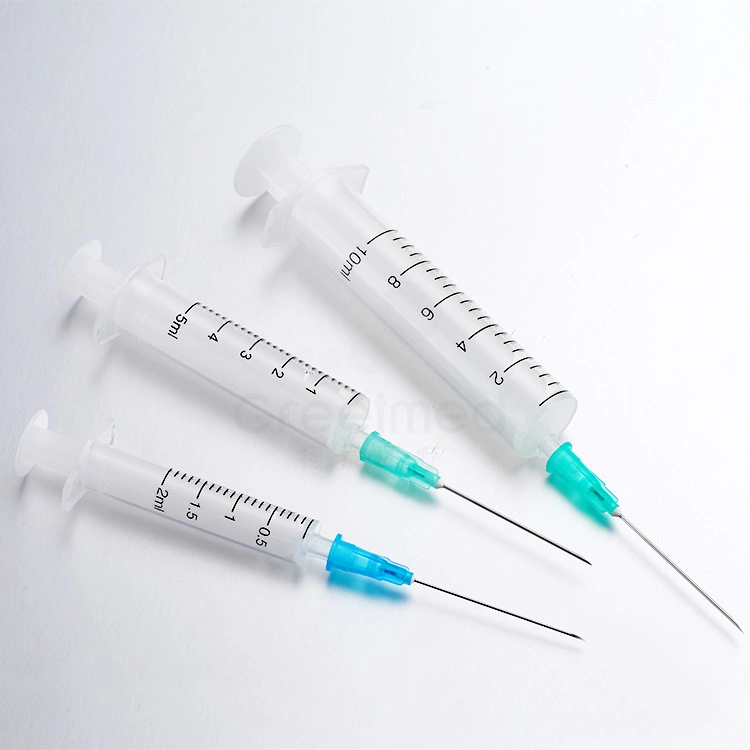 FDA Approved Medical 1ml 3ml 5ml 10ml 20ml 60ml Plastic Luer Lock Slip Disposable Syringe with Needle