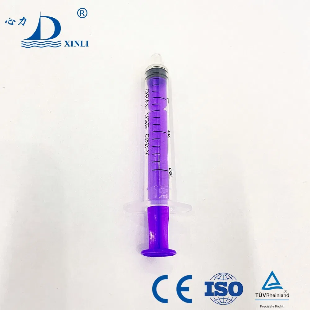 Safety 3-Part Disposable Medical Sterile Injection Oral Feeding Tube Syringe 1cc, 3cc, 5cc, 10cc, 20cc with CE
