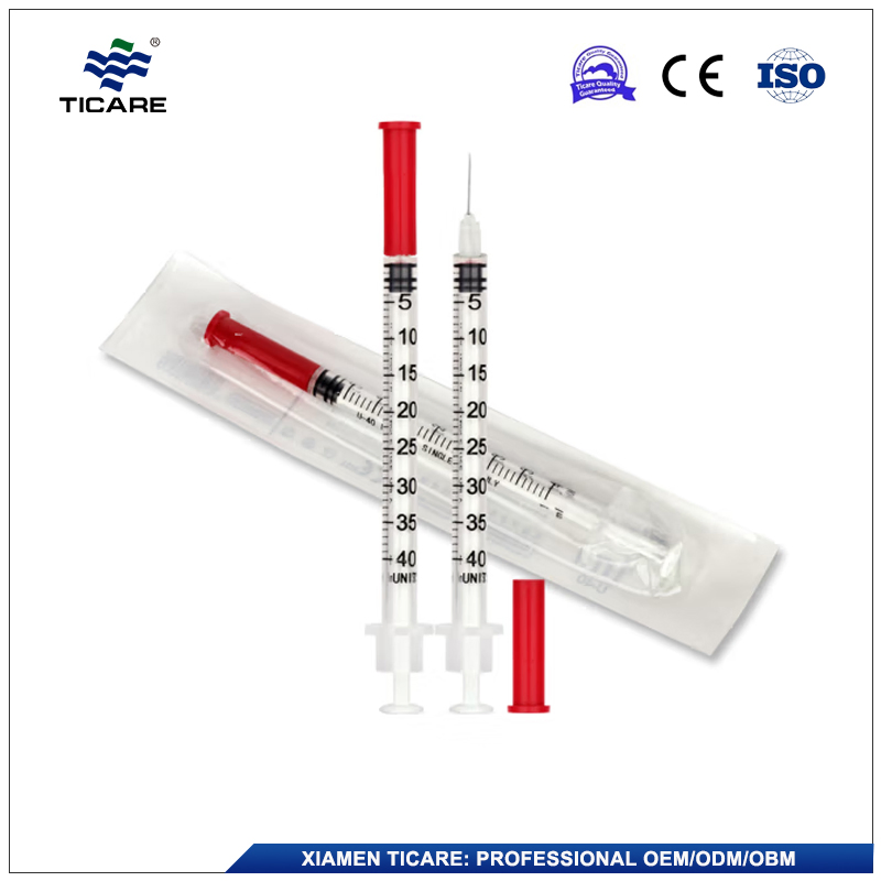 Safe Insulin Sterile 28g 29g 30g 0.5ml 1ml Diabetic Syringes