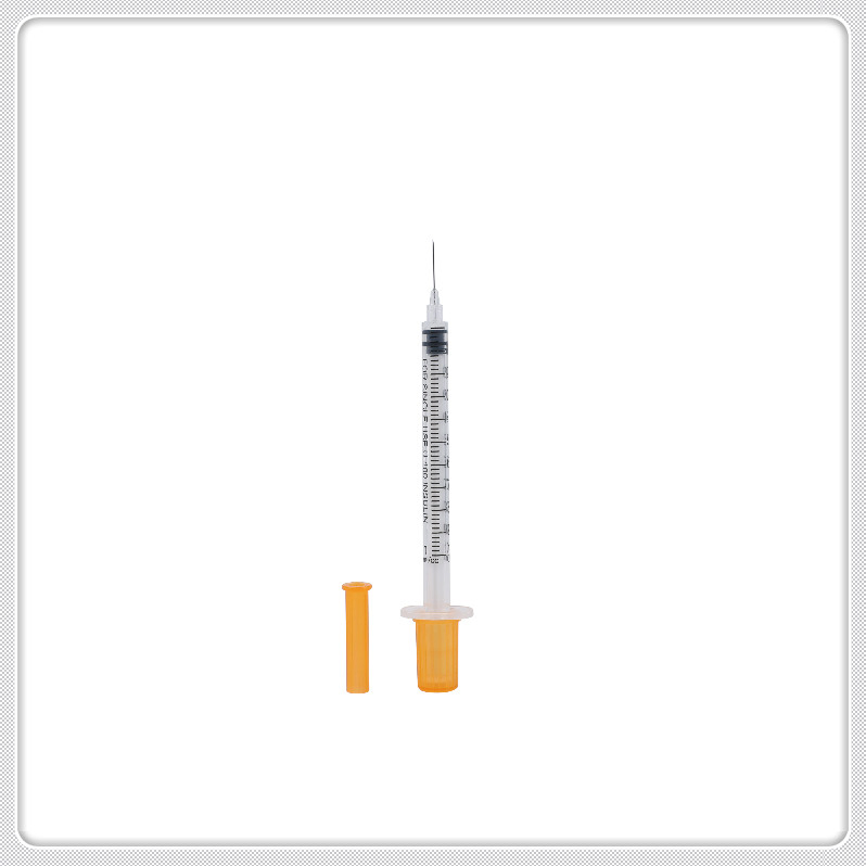 Medical Grade Sterile Insulin Syringe with Protective Cap and Blister Pack