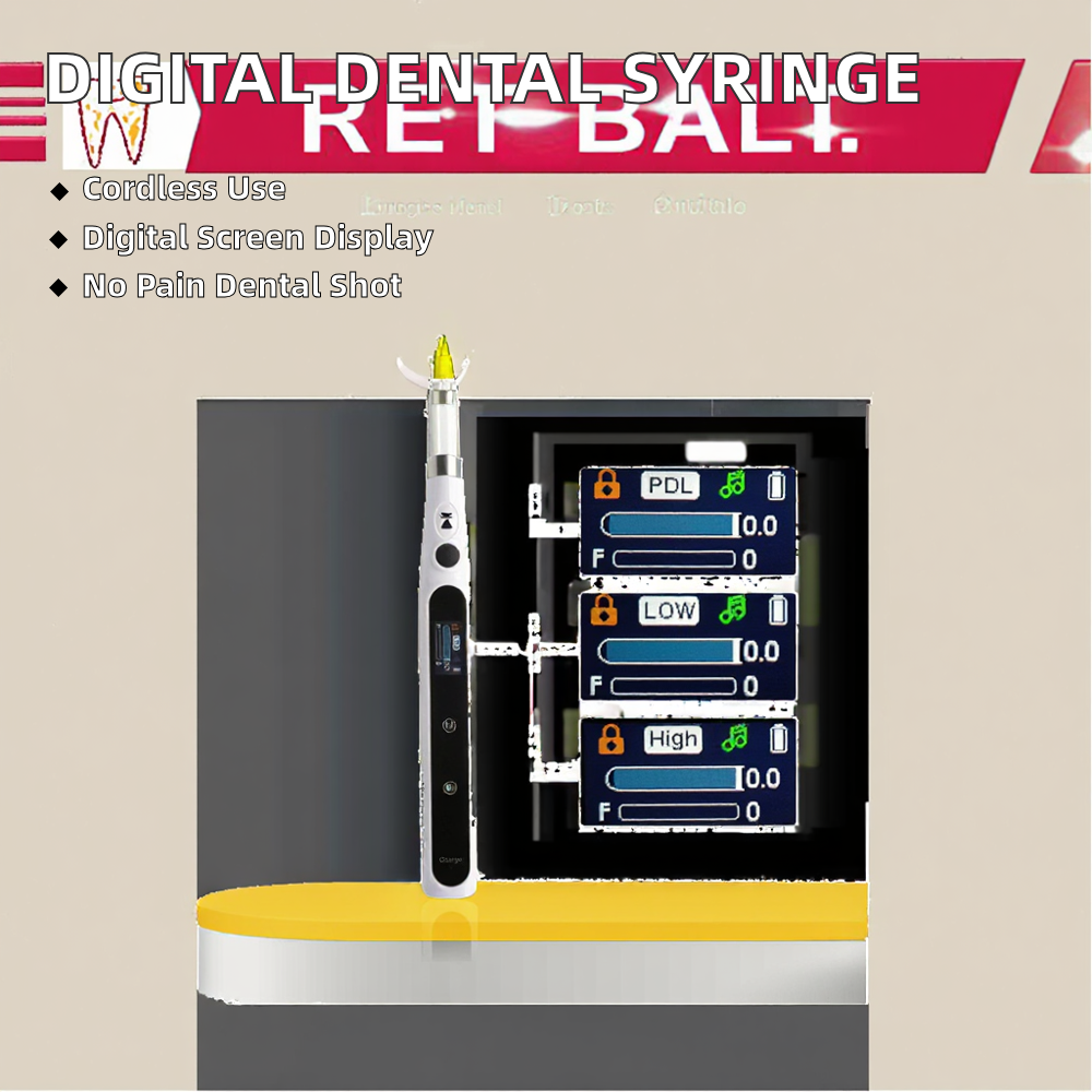 Wireless Digital Oral Local Anesthesia Syringe Painless Electric Dentist Injector Reusable Class II Plastic Material SURTECHS