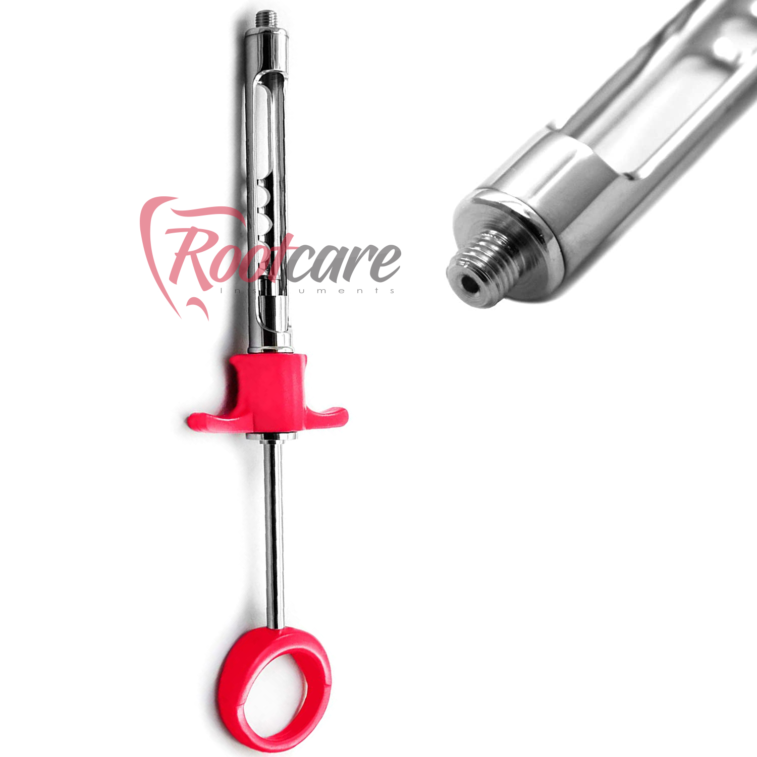 Professional Dental Self Aspirating Manual Anesthesia Syringe German Stainless Steel Reusable Ergonomic Design Class I Rootcare