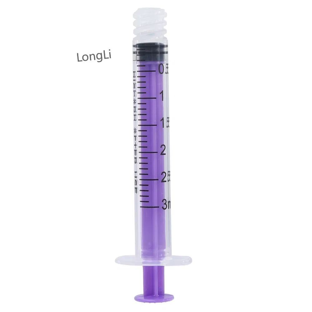 Medical Colorful Plastic Oral Feeding Syringe with Tip Cap