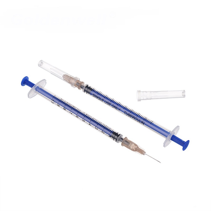 Tuberculin Syringe Vaccine Syringe 0.05ml 0.5ml With Self-Destructive Needle CE ISO