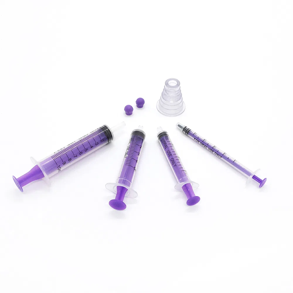 Safety 3-Part Disposable Medical Sterile Injection Oral Feeding Tube Syringe 1cc, 3cc, 5cc, 10cc, 20cc with CE