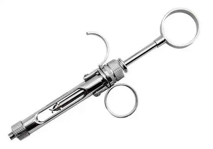 Stainless Steel Dental Syringe Dental Surgical Instrument With Head Dental Care Dental Anesthesia Aspiration Syringe