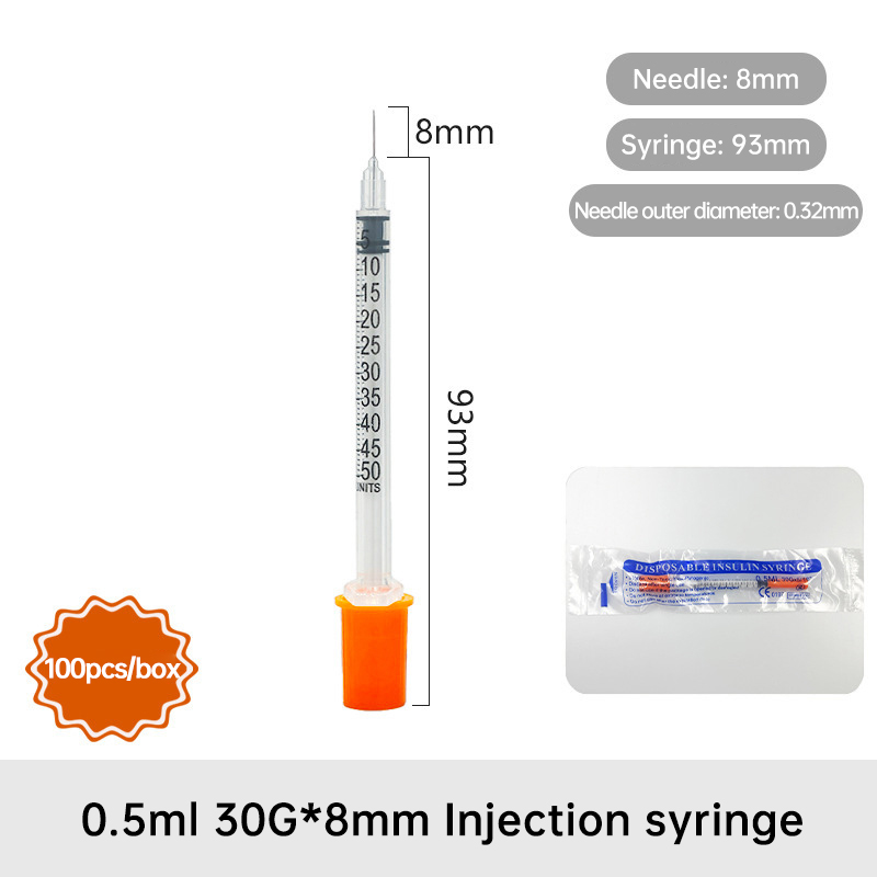 1ml 0.5ml 0.3ml Factory Direct Sales High Quality Medical Disposable Insulin Syringe Veterinary Syringe