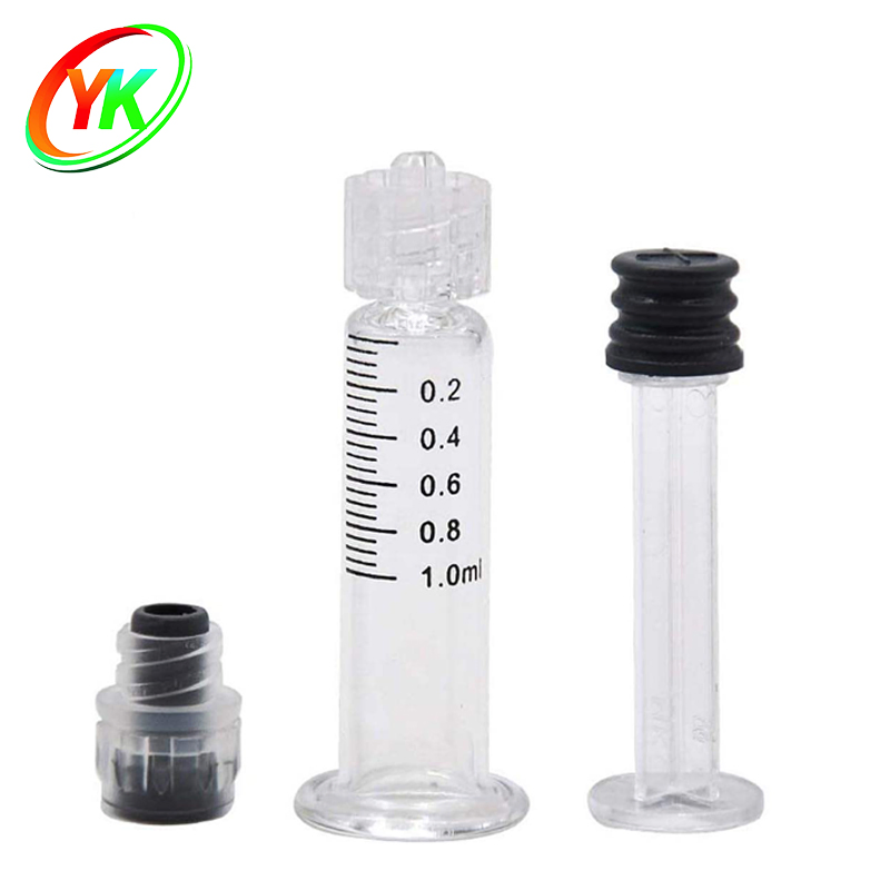 Borosilicate Glass Syringe for Filling Oil 3ml Luer Lock Gold Metal Plunger Concentrated Syringe