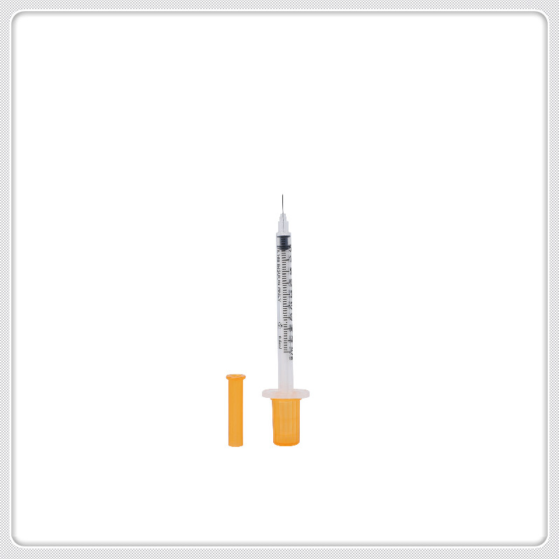 Medical Grade Sterile Insulin Syringe with Protective Cap and Blister Pack