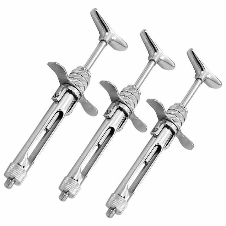 1.8ml Stainless Steel Manual Dental Surgical Aspirating Syringe CE Certified Reusable Anesthesia Instrument