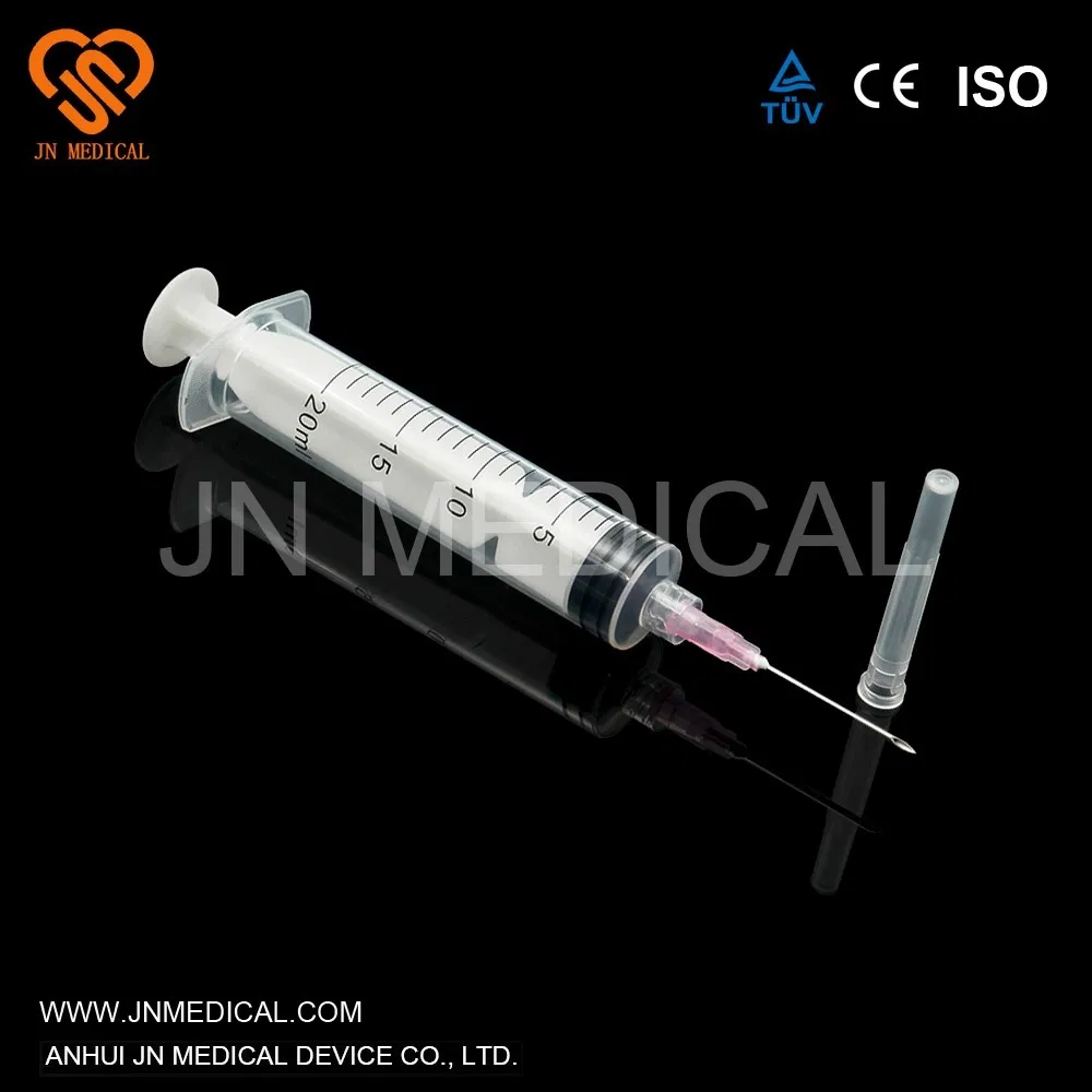 Disposable Medical 3 Parts Syringe Luer Slip Concentric