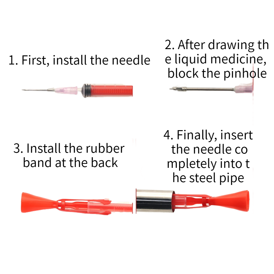 Veterinary Equipment Long Distance Syringe Injector Disposable Vet Syringe Oral Blowing Automatic Syringe for Cattle Sheep Cats