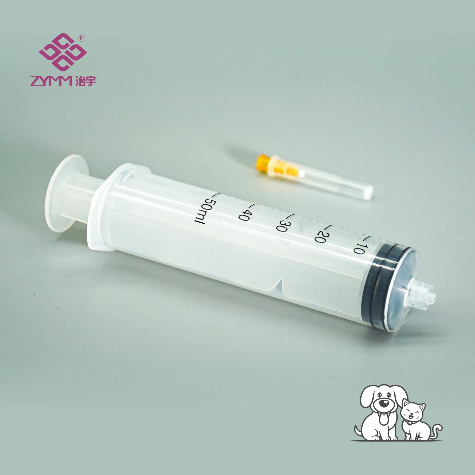 Latex Free Injection Syringe for Veterinary Use on Sensitive Animals Veterinary Syringe