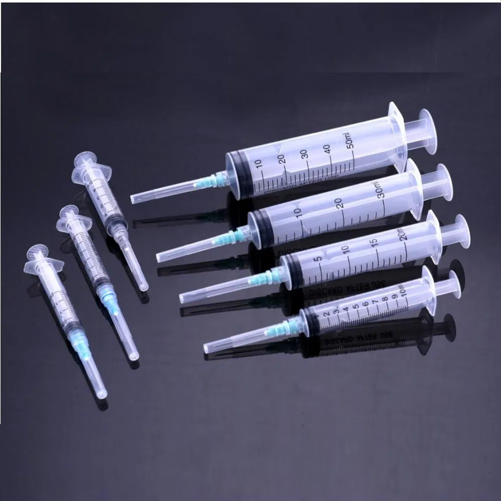 Steroid Sterile Irrigation Disposable Insulin Medical Injection Plastic Syringe with Hypodermic Needles