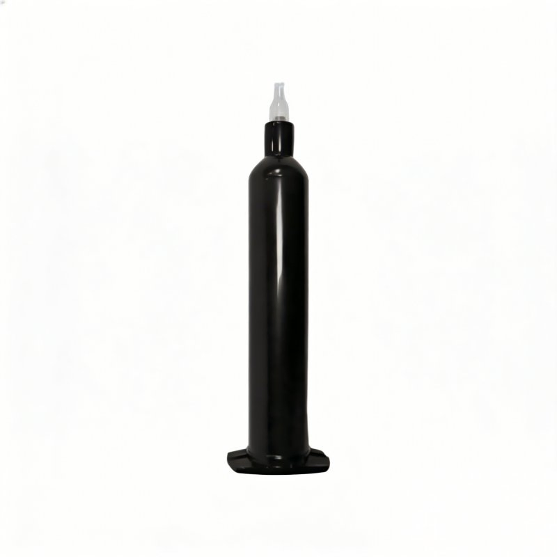 Japanese-Style 10cc Black Plastic Glue Cylinder Liquid Dispenser Dispensing Syringes Barrels Plastic Bottle