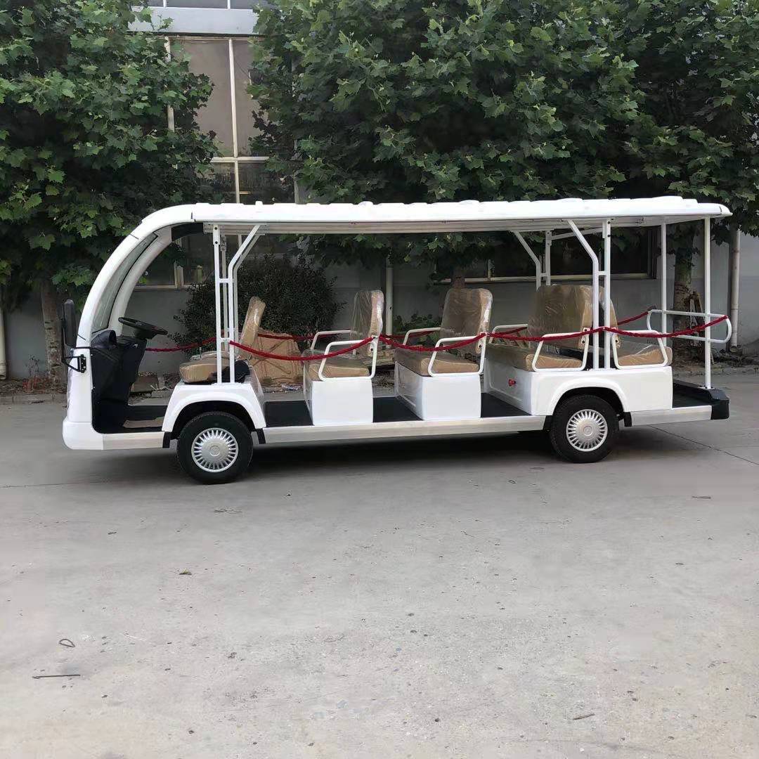 Sharefer 14 Passenger Sightseeing Bus Golf Buggy Carts Tourist Electric Shuttle Bus Golf Carts Electric Sightseeing Car