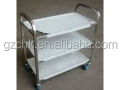 2/3tier Hotel Stainless Steel Service Carts/stainless Steel Service Transport Trolley