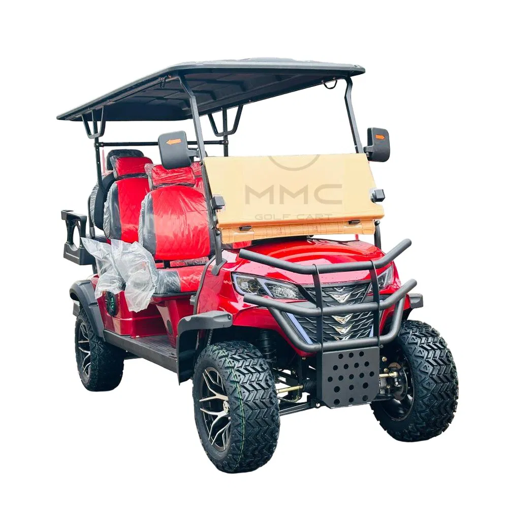 72V Lithium Battery 4 Wheel Golf Carts Solar Panels Powered off Road Electric Golf Cart 4 Seater