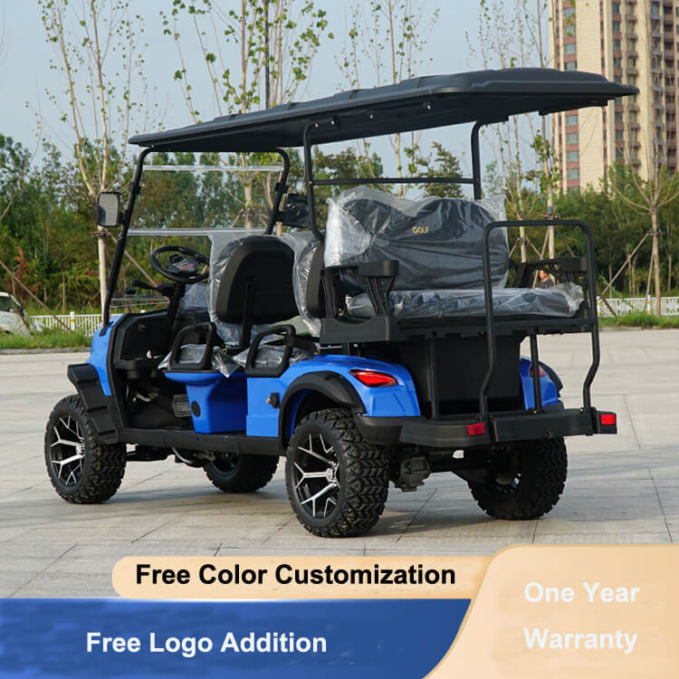 Electric Golf Cart 3-4 Seats 4x4 Road Club Car 72V 4-7KW Motor Customizable Color Maintenance-free 6 Block Lead-acid Battery