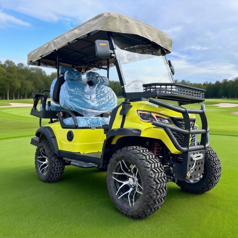 New 2026 Luxury Club 5KW 4 Seater 2WD Lifted Electric Golf Cart Utility Hunting Cart Lithium Battery Enpower Controller 25MPH