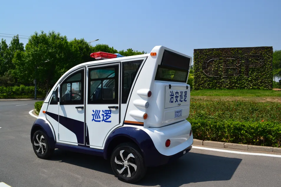 Electric Patrol Vehicle Quiet 80km Range for Neighborhood Watch